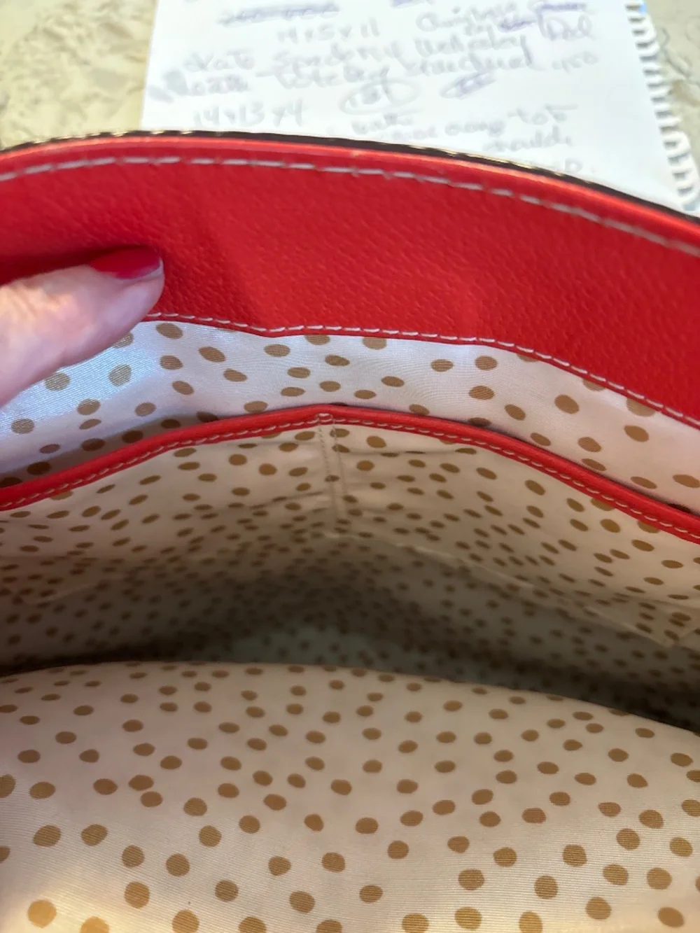 Kate Spade NY Wellesley Quintessa Red Structured Tote Handbag